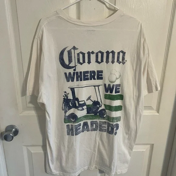 (2) Old Navy Mens 2XL Beer Short Sleeve T- Shirts Miller High Life Corona - Picture 10 of 12